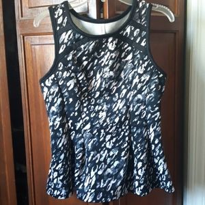 Xhilaration Peplum Top! Abstract Cheetah Print